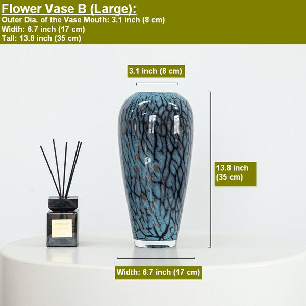 Glass Bud Vases, Bouquet Flower Vase, Colored Glaze Vase for Modern Home Decor, Handmade Liuli Vases, Centerpiece Vases on Table-ArtWorkCrafts.com