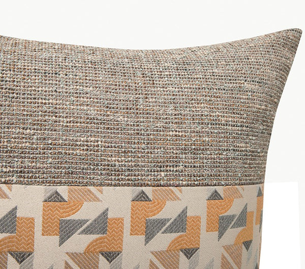 Modern Throw Pillows for Living Room, Large Simple Modern Pillows, Decorative Modern Sofa Pillows, Brown Orange Modern Throw Pillows for Couch-ArtWorkCrafts.com