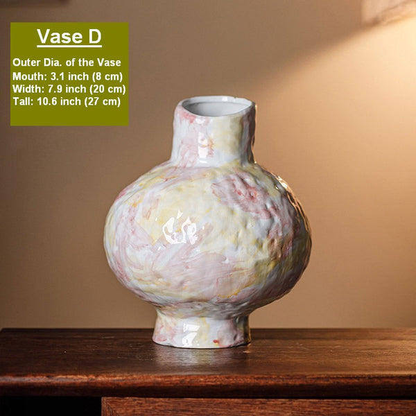 Handmade Water Holding Flower Vases, Modern Bouquet Flower Vases, Centerpiece on Dining Table, Large Flower Vase on Table, Pottery Flower Vases-ArtWorkCrafts.com