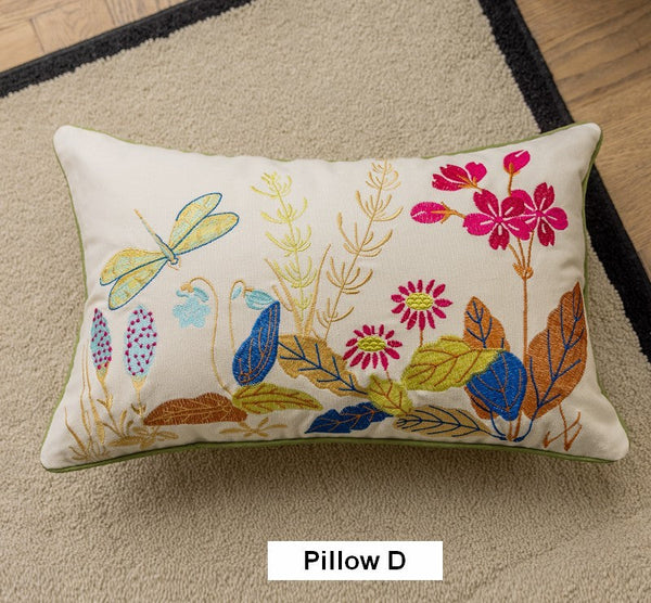 Decorative Throw Pillows for Living Room, Decorative Sofa Pillows, Butterfly Dragonfly Cotton and linen Pillow Cover, Modern Decorative Pillows for Couch-ArtWorkCrafts.com