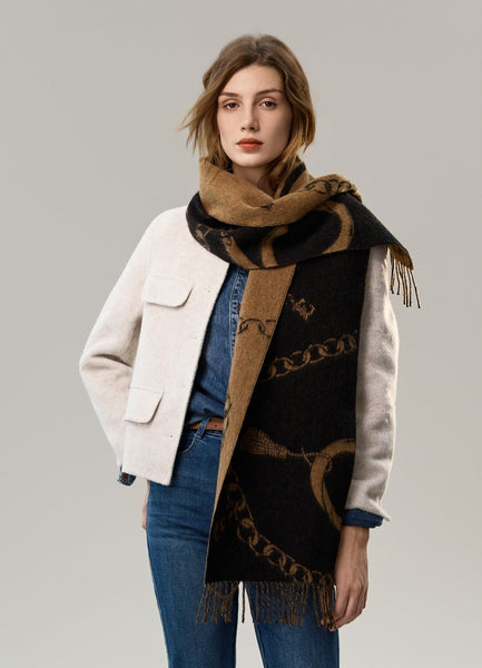 Cold Weather Scarf, Fashion Scarf, Soft Cashmere Scarf for Girls, Elegant Designer Scarf, Holiday Women Scarf, Christmas Gifts for Her, Modern Wool Scarf, Warm Winter Scarf-ArtWorkCrafts.com