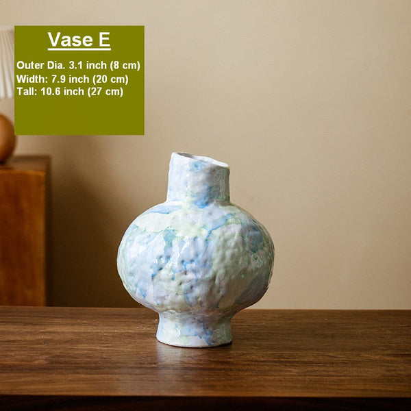 Modern Porcelain Flower Vases, Handmade Water Holding Flower Vases, Centerpiece on Dining Table, Ceramic Bouquet Vases, Flower Vases on Table-ArtWorkCrafts.com