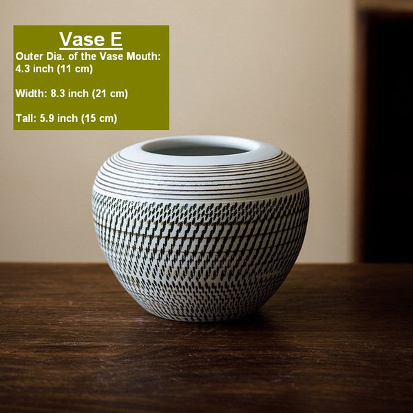 Pottery Flower Vases Urn, Modern Bouquet Flower Vases, Centerpiece on Dining Table, Large Flower Vase on Table, Handmade Water Holding Flower Vases-ArtWorkCrafts.com