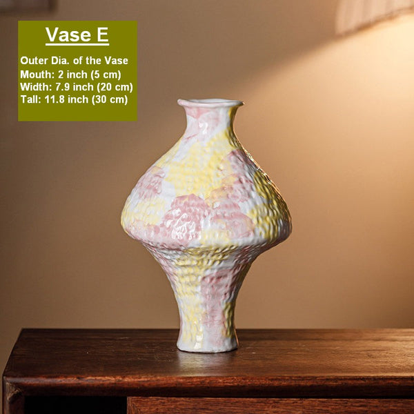 Handmade Water Holding Flower Vases, Modern Bouquet Flower Vases, Centerpiece on Dining Table, Large Flower Vase on Table, Pottery Flower Vases-ArtWorkCrafts.com