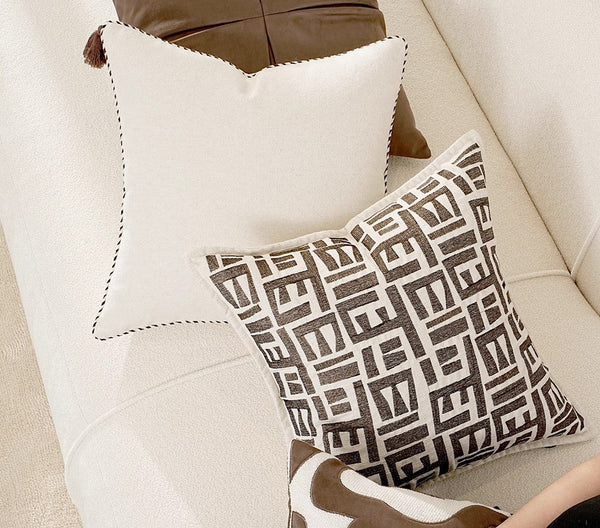 Simple Decorative Pillows for Couch, Contemporary Throw Pillows for Living Room, Modern Sofa Pillows, Modern Square Pillows-ArtWorkCrafts.com