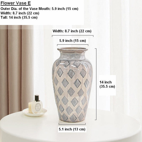 Porcelain Flower Vases, Flower Vases on Table, Contemporary Vases for Modern Home Decor, Ceramic Bouquet Vases, Dining Table Centerpiece-ArtWorkCrafts.com