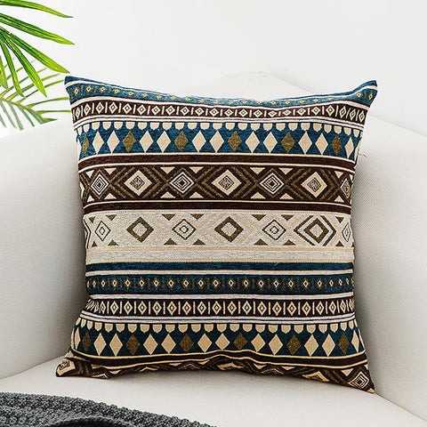 Unique Bohemian Decorative Sofa Pillows, Extra Large Geometric Pattern Chenille Throw Pillows, Oriental Throw Pillow for Couch