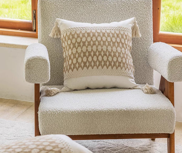 Simple Decorative Throw Pillows, Large Throw Pillow for Interior Design, Large Square Modern Throw Pillows for Couch, Contemporary Modern Sofa Pillows for Bedroom-ArtWorkCrafts.com