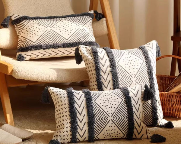 Oriental Square Pillows for Couch, Decorative Throw Pillows for Dining Room, Decorative Sofa Pillow Covers, Bohemian Geometric Modern Pillows-ArtWorkCrafts.com
