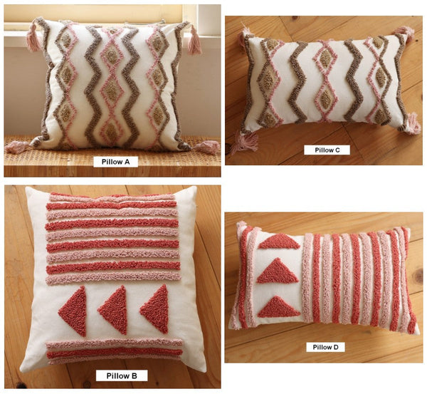 Modern Decorative Pillows for Interior Design, Simple Decorative Pillow Covers, Square Modern Throw Pillows for Couch, Contemporary Modern Sofa Pillows-ArtWorkCrafts.com
