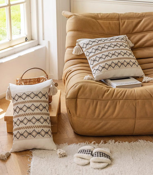Modern Square Decorative Pillows for Couch, Large Modern Decorative Pillows for Bedroom, Contemporary Modern Sofa Pillows, Decorative Pillow Covers-ArtWorkCrafts.com