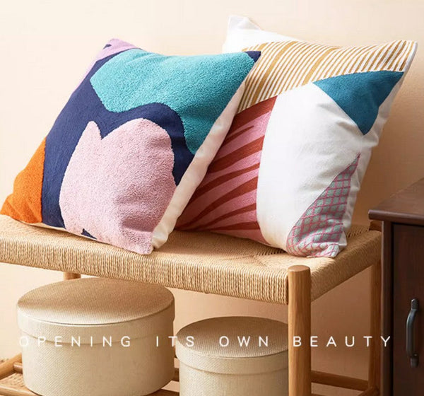 Large Modern Sofa Cushion, Decorative Pillow Covers, Modern Pillows for Couch, Abstract Decorative Throw Pillows for Living Room-ArtWorkCrafts.com
