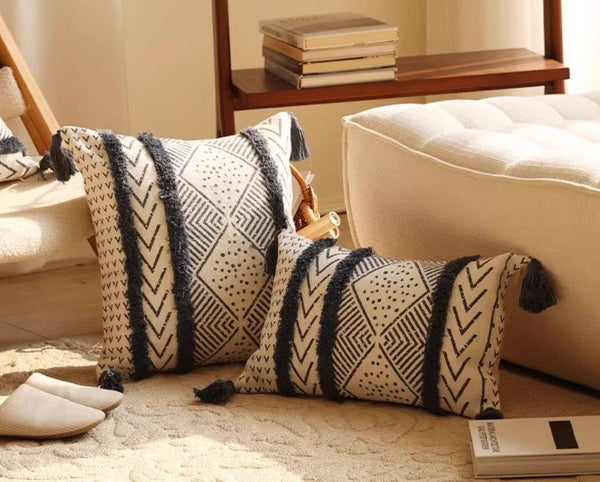 Oriental Square Pillows for Couch, Decorative Throw Pillows for Dining Room, Decorative Sofa Pillow Covers, Bohemian Geometric Modern Pillows-ArtWorkCrafts.com