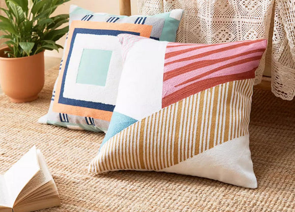 Large Modern Sofa Cushion, Decorative Pillow Covers, Modern Pillows for Couch, Abstract Decorative Throw Pillows for Living Room-ArtWorkCrafts.com