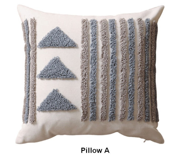 Decorative Pillows for Bedroom, Square Modern Throw Pillows for Couch, Modern Decorative Pillows for Interior Design, Contemporary Modern Sofa Pillow Covers-ArtWorkCrafts.com