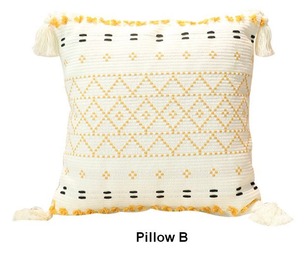 Oriental Decorative Throw Pillows for Bedroom, Square Pillows for Couch, Contemporary Modern Pillow Covers, Bohemian Decorative Sofa Pillows-ArtWorkCrafts.com