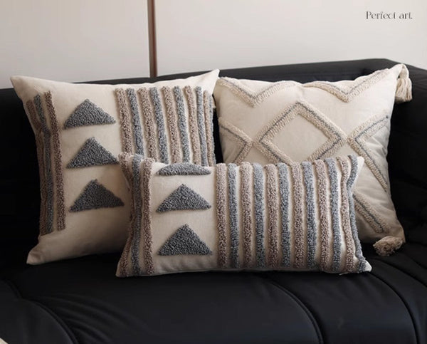 Decorative Pillows for Bedroom, Square Modern Throw Pillows for Couch, Modern Decorative Pillows for Interior Design, Contemporary Modern Sofa Pillow Covers-ArtWorkCrafts.com