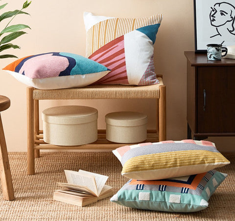 Abstract Decorative Throw Pillows for Living Room, Large Modern Sofa Cushion, Decorative Pillow Covers, Modern Pillows for Couch-ArtWorkCrafts.com