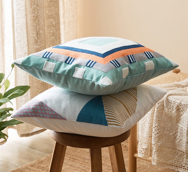 Large Modern Sofa Cushion, Decorative Pillow Covers, Modern Pillows for Couch, Abstract Decorative Throw Pillows for Living Room-ArtWorkCrafts.com