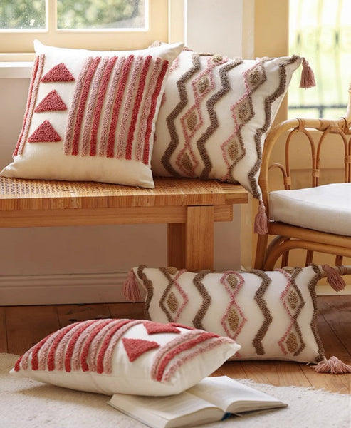 Modern Decorative Pillows for Interior Design, Simple Decorative Pillow Covers, Square Modern Throw Pillows for Couch, Contemporary Modern Sofa Pillows-ArtWorkCrafts.com