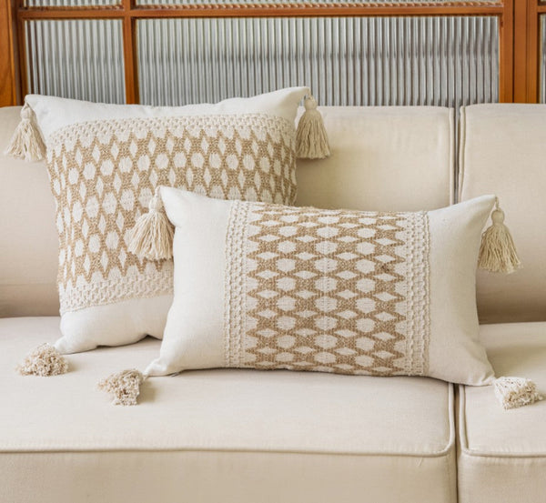 Simple Decorative Throw Pillows, Large Throw Pillow for Interior Design, Large Square Modern Throw Pillows for Couch, Contemporary Modern Sofa Pillows for Bedroom-ArtWorkCrafts.com