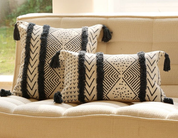 Oriental Square Pillows for Couch, Decorative Throw Pillows for Dining Room, Decorative Sofa Pillow Covers, Bohemian Geometric Modern Pillows-ArtWorkCrafts.com