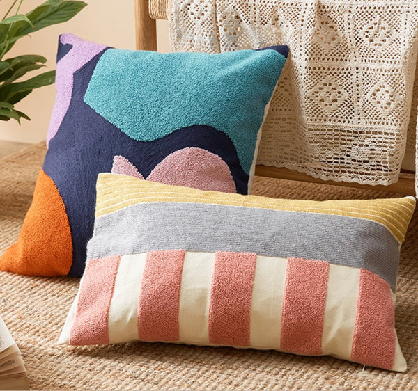 Large Modern Sofa Cushion, Decorative Pillow Covers, Modern Pillows for Couch, Abstract Decorative Throw Pillows for Living Room-ArtWorkCrafts.com