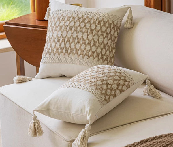 Contemporary Modern Sofa Pillows for Bedroom, Large Square Modern Throw Pillows for Couch, Simple Decorative Throw Pillows, Large Throw Pillow for Interior Design-ArtWorkCrafts.com