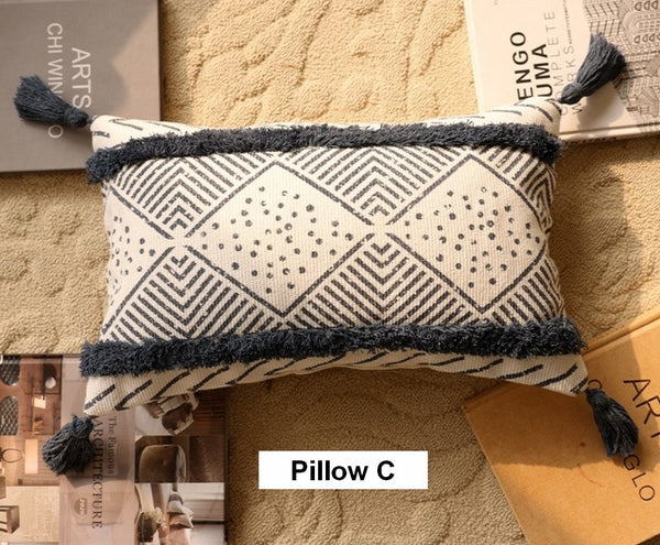 Oriental Square Pillows for Couch, Decorative Throw Pillows for Dining Room, Decorative Sofa Pillow Covers, Bohemian Geometric Modern Pillows-ArtWorkCrafts.com