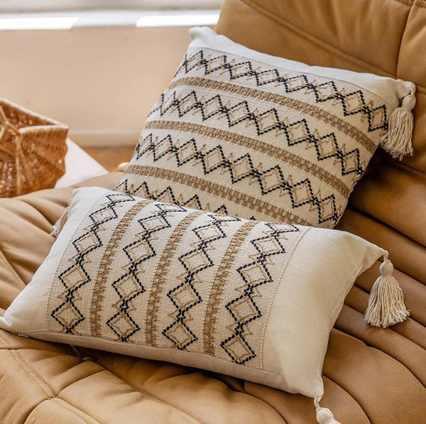 Modern Square Decorative Pillows for Couch, Large Modern Decorative Pillows for Bedroom, Contemporary Modern Sofa Pillows, Decorative Pillow Covers-ArtWorkCrafts.com