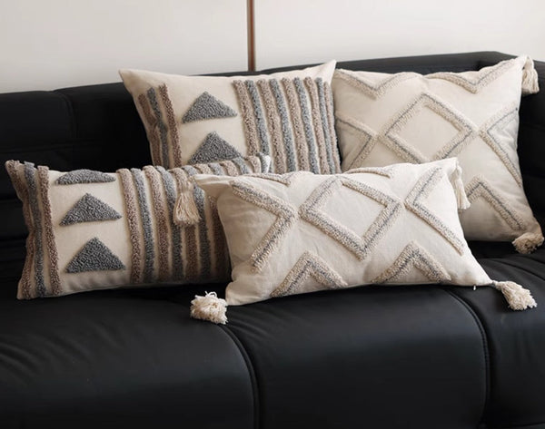 Decorative Pillows for Bedroom, Square Modern Throw Pillows for Couch, Modern Decorative Pillows for Interior Design, Contemporary Modern Sofa Pillow Covers-ArtWorkCrafts.com