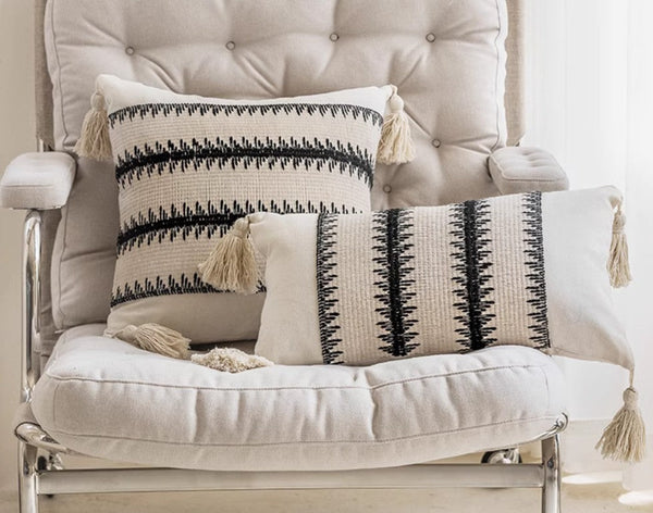 Large Modern Decorative Pillows for Bedroom, Decorative Pillow Covers, Square Modern Decorative Pillows for Couch, Contemporary Modern Sofa Pillows-ArtWorkCrafts.com