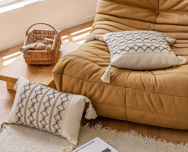 Modern Square Decorative Pillows for Couch, Large Modern Decorative Pillows for Bedroom, Contemporary Modern Sofa Pillows, Decorative Pillow Covers-ArtWorkCrafts.com