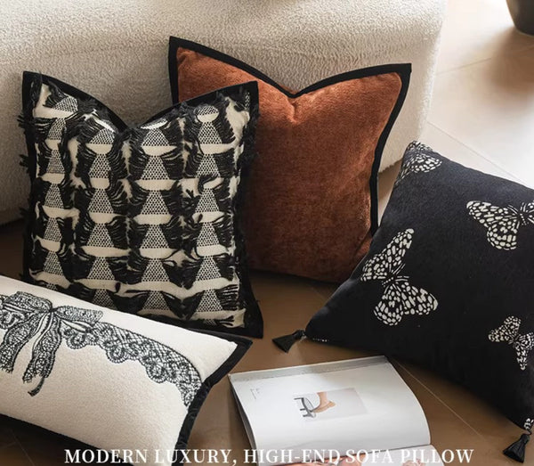 Large Decorative Throw Pillows, Decorative Pillow Arrangement Ideas for Couch, Modern Decorative Pillows for Living Room, Decorative Pillow Covers-ArtWorkCrafts.com