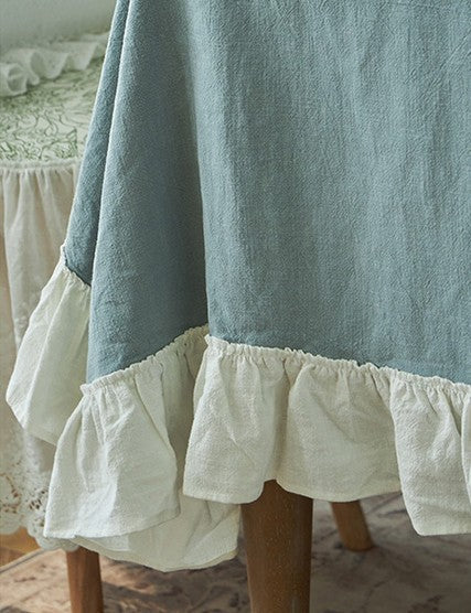 Long Rectangle Tablecloth for Dining Room Table, Blue Modern Table Cloth, Extra Large Tablecloth for Home Decoration, Square Tablecloth for Round Table-ArtWorkCrafts.com