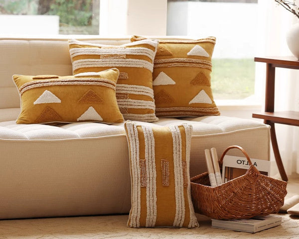 Modern Square Sofa Pillows Covers, Modern Sofa Cushion, Decorative Modern Pillows for Couch, Decorative Pillows for Living Room-ArtWorkCrafts.com