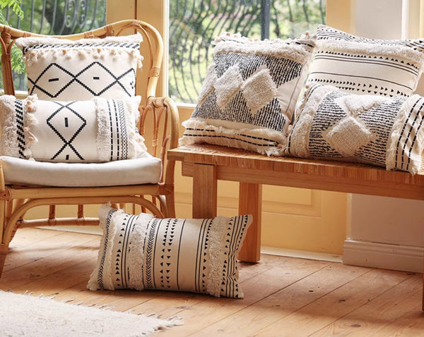 Modern Decorative Pillows for Interior Design, Decorative Pillow Covers, Square Modern Throw Pillows for Couch, Contemporary Modern Sofa Pillows-ArtWorkCrafts.com