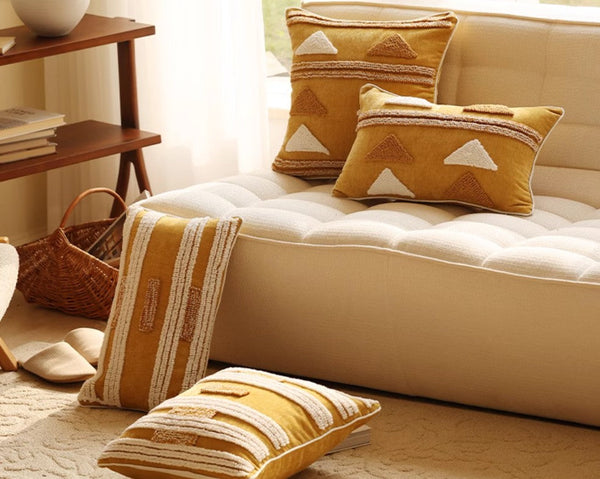 Modern Square Sofa Pillows Covers, Modern Sofa Cushion, Decorative Modern Pillows for Couch, Decorative Pillows for Living Room-ArtWorkCrafts.com