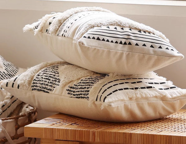 Modern Decorative Pillows for Interior Design, Decorative Pillow Covers, Square Modern Throw Pillows for Couch, Contemporary Modern Sofa Pillows-ArtWorkCrafts.com