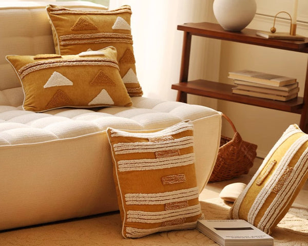 Modern Square Sofa Pillows Covers, Modern Sofa Cushion, Decorative Modern Pillows for Couch, Decorative Pillows for Living Room-ArtWorkCrafts.com