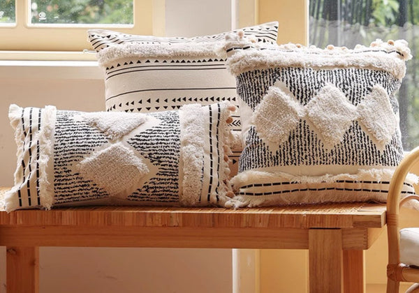 Modern Decorative Pillows for Interior Design, Decorative Pillow Covers, Square Modern Throw Pillows for Couch, Contemporary Modern Sofa Pillows-ArtWorkCrafts.com