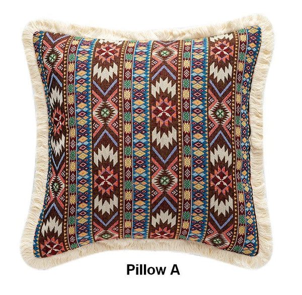 Large Bohemian Decorative Sofa Pillows for Living Room, Modern Geometric Pillows, Decorative Throw Pillows for Bedroom, Oriental Throw Pillow for Couch-ArtWorkCrafts.com