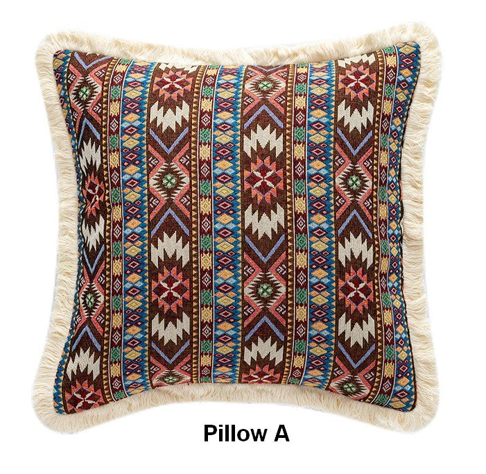 Bohemian Decorative Sofa Pillows for Living Room, Oriental Throw Pillow for Couch, Modern Geometric Decorative Throw Pillows for Bedroom-ArtWorkCrafts.com