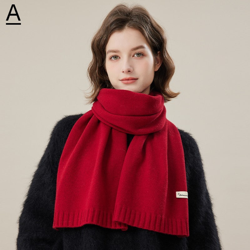 Wool Scarf for Women, Cozy Winter Scarf, Modern Fashion Designer Scarf, Casual Scarf for Women, Soft Cashmere Scarf for Women, Cold Weather Scarf-ArtWorkCrafts.com