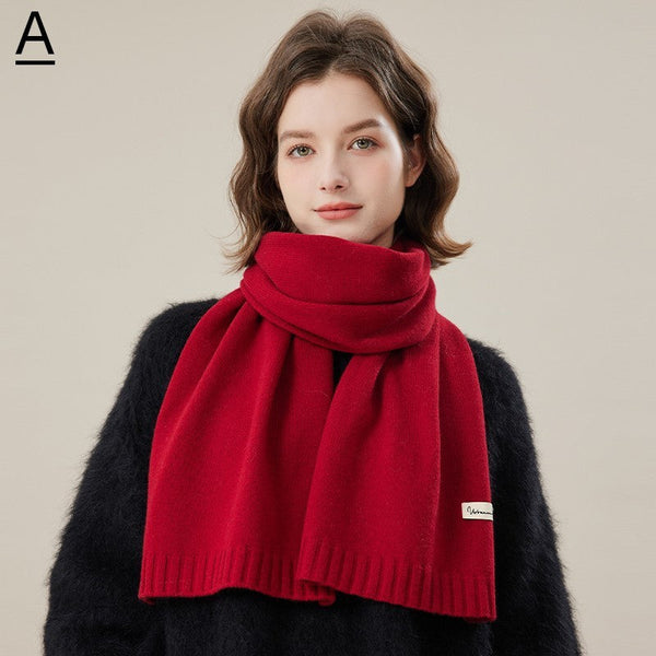 Wool Scarf for Women, Cozy Winter Scarf, Modern Fashion Designer Scarf, Casual Scarf for Women, Soft Cashmere Scarf for Women, Cold Weather Scarf-ArtWorkCrafts.com