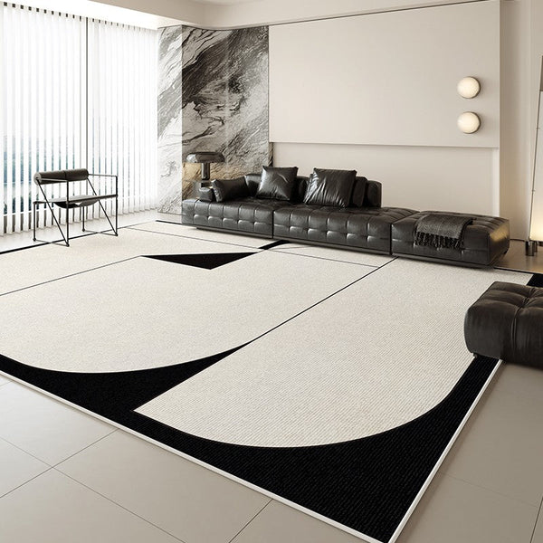 Dining Room Geometric Modern Rugs, Extra Large Modern Rugs for Living Room, Bedroom Modern Rugs, Contemporary Modern Rugs for Office-ArtWorkCrafts.com