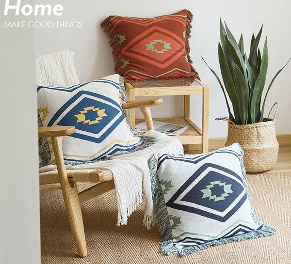 Simple Decorative Pillow Covers, Modern Decorative Pillow for Interior Design, Contemporary Modern Sofa Pillows for Bedroom, Square Modern Pillows for Couch-ArtWorkCrafts.com