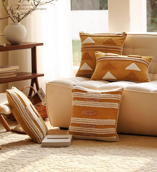 Modern Square Sofa Pillows Covers, Modern Sofa Cushion, Decorative Modern Pillows for Couch, Decorative Pillows for Living Room-ArtWorkCrafts.com