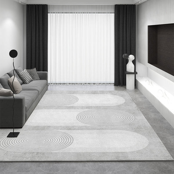 Dining Room Geometric Modern Rugs, Gray Contemporary Modern Rugs for Office, Bedroom Modern Rugs, Extra Large Modern Rugs for Living Room-ArtWorkCrafts.com