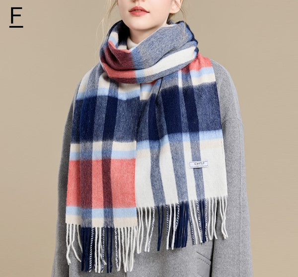 Holiday Scarf, Winter Wool Scarf, Warm Winter Scarf, Christmas Gifts for Her, Cold Weather Scarf, Fashion Scarf, Soft Cashmere Scarf for Girls, Elegant Wool Scarves-ArtWorkCrafts.com